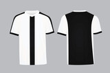 Soccer black and white jersey. vector illustration