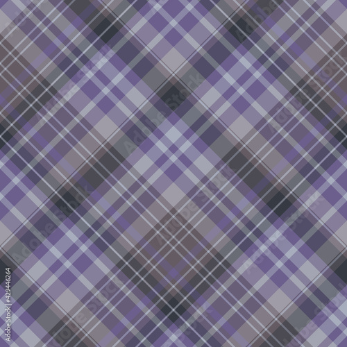 Seamless pattern in gray and dark violet colors for plaid, fabric, textile, clothes, tablecloth and other things. Vector image. 2