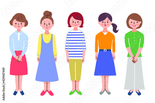 女性５人　全身