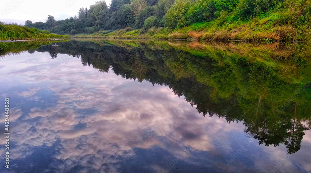 Naklejka premium reflection in the water