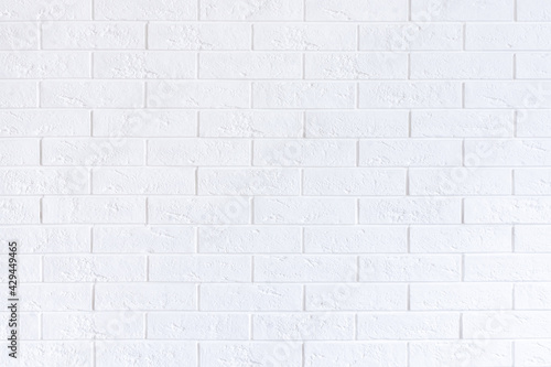 Texture White brick wall for background