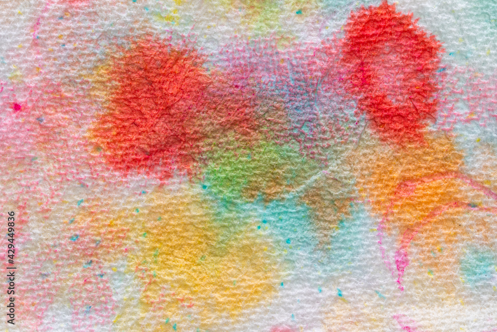 Paper towel used to clean dye transformed into art