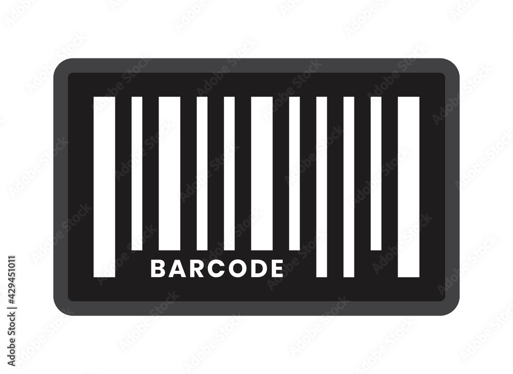 Flat vector icon a business inventory barcode or bar code for apps and websites Flat vector icon a business inventory barcode or bar code for apps and websites
