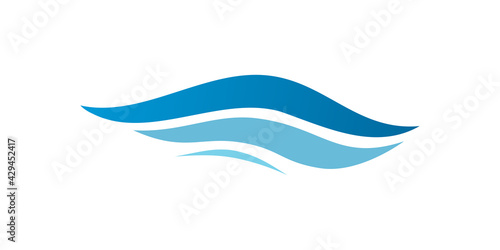 Wave symbol. Waves logo. Wave vortex icon. Vector