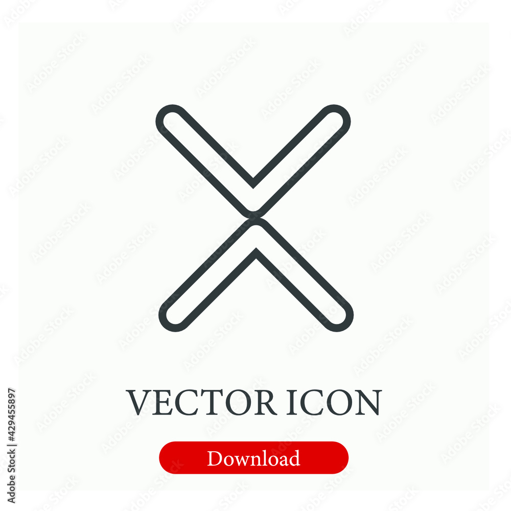 Check mark vector icon. Editable stroke. Linear style sign for use on web design and mobile apps, logo. Symbol illustration. Pixel vector graphics - Vector Check mark vector icon. Editable stroke. Linear style sign for use on web design and mobile apps, logo. Symbol illustration. Pixel vector graphics - Vector