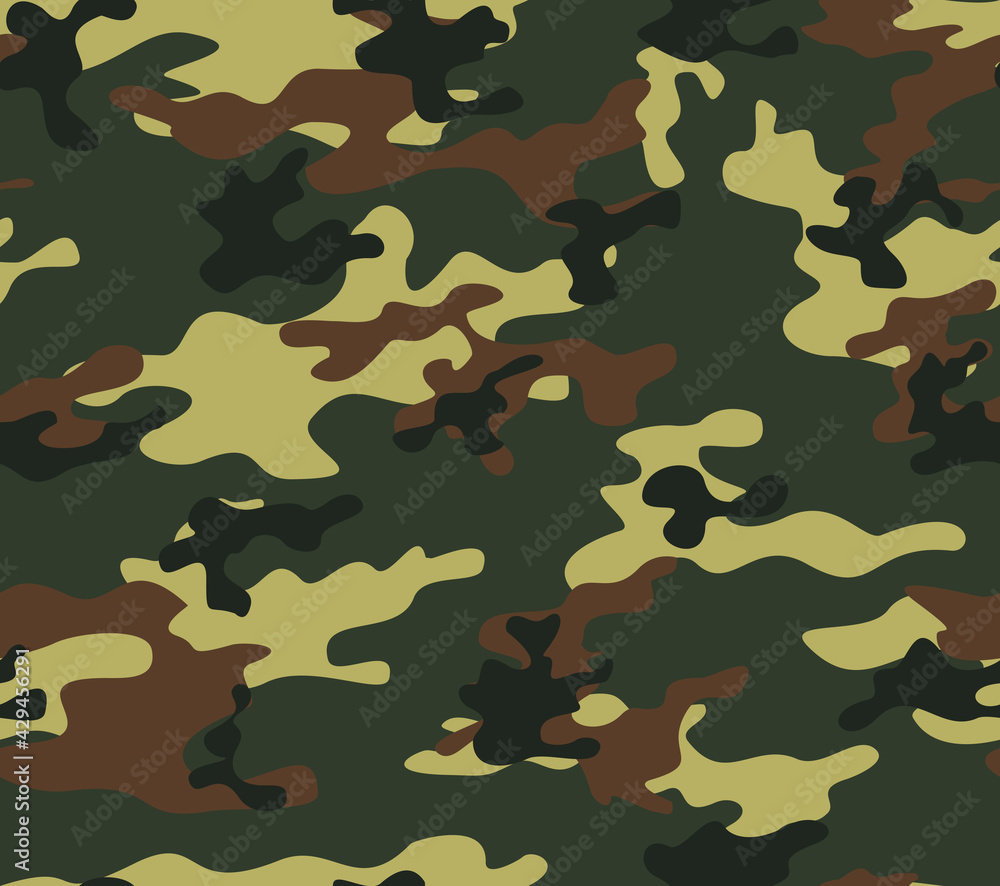 
Military camouflage, vector army texture for textiles. Ornament.