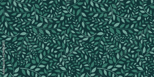 Organic motif, botanical motif background. Seamless pattern.Vector.スタイリッシュな有機的パターン © tabosan