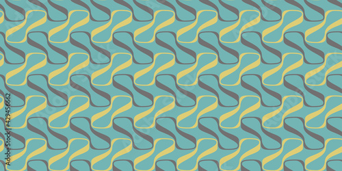 Retro wavy background. Seamless pattern. Vector. レトロなみなみパターン
