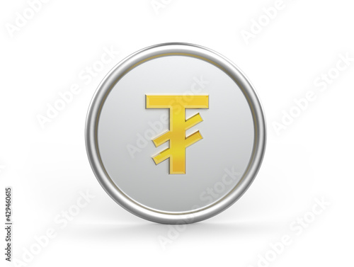 Free Download 3D illustration of MNT tugrik coin symbol. Finance investment concept. Exchange Mongolian currency Money banking illustration. - GFXLoad