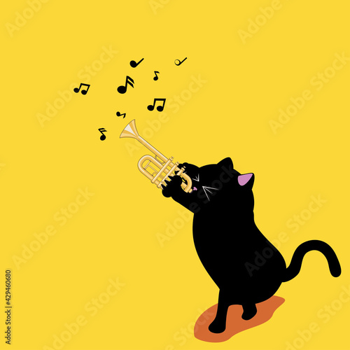 Trumpet back cat