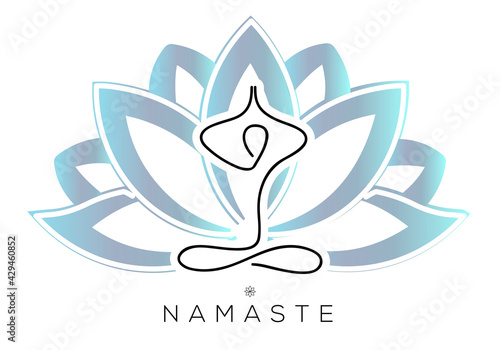 Abstract icon of meditation and yoga