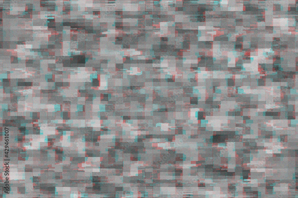 Fototapeta premium grey glitch design effect backdrop texture pattern