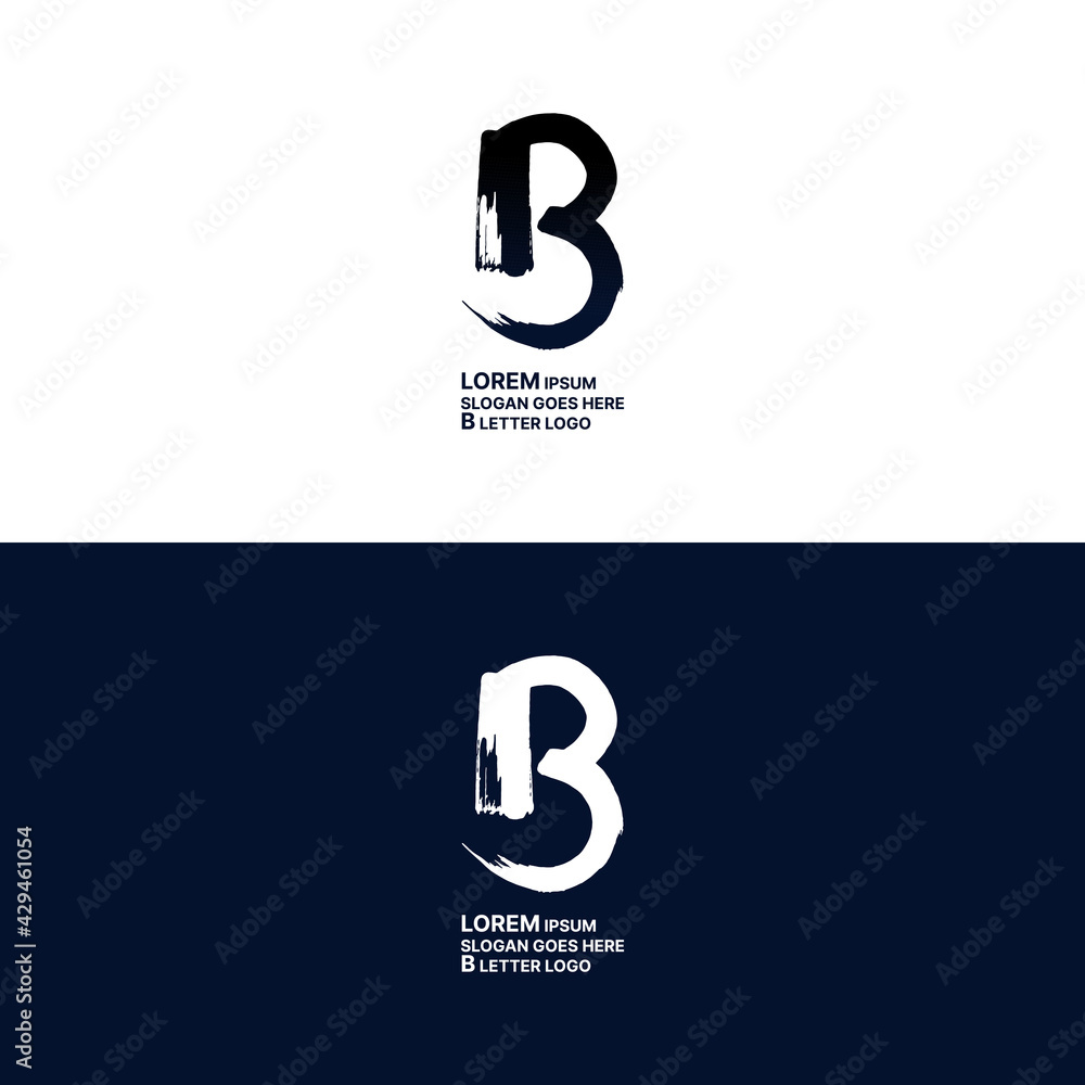 Minimal B letter logo. Minimal B letter logo.