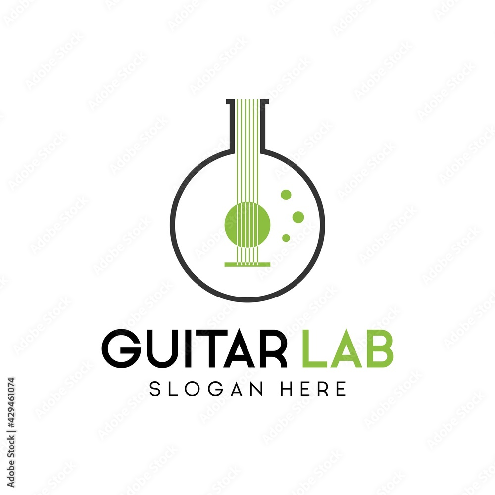 Music Labs Logo. Guitar Labs Logo Design Template Inspiration Music Labs Logo. Guitar Labs Logo Design Template Inspiration