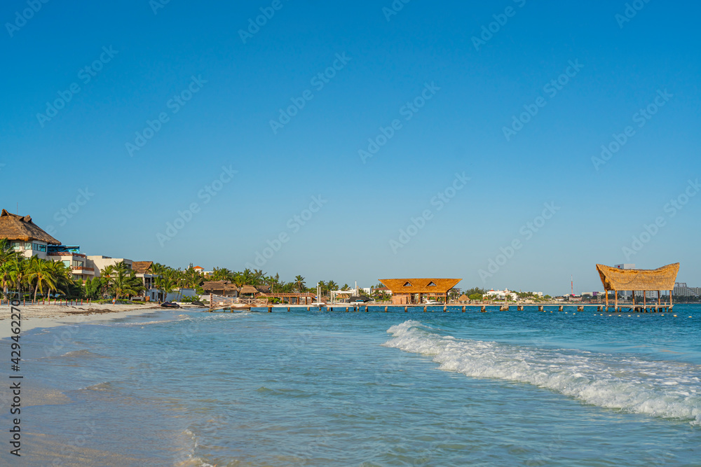 Morning at Ancha Beach in Cancun 