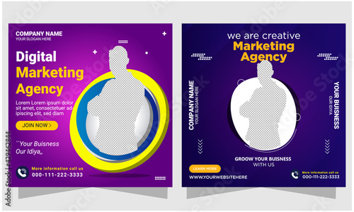 Corporate Business Digital Marketing expert agency Social Media Post Banner Design Template