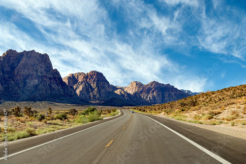 On the road to Red Rock Canyon Nevada