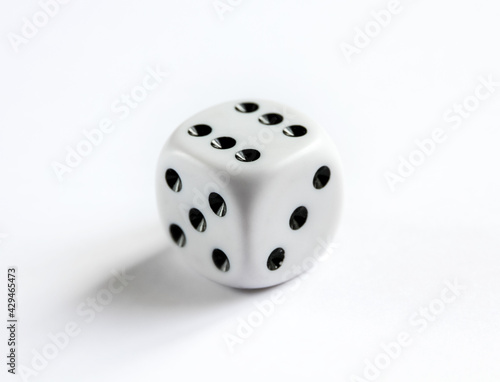 Clean dice isolated on white background