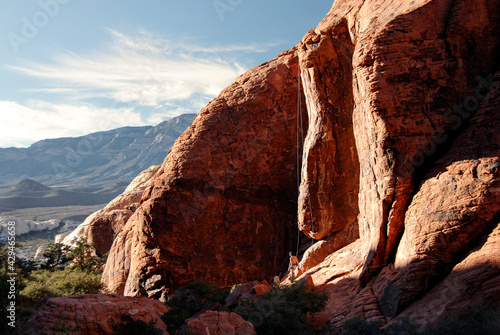 Climbers in Red Rock Canyon, Nevada