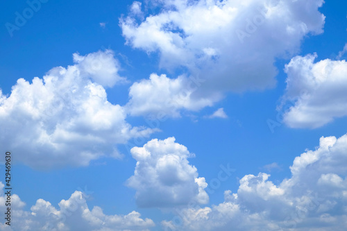 Blue sky and clouds on daylight  background