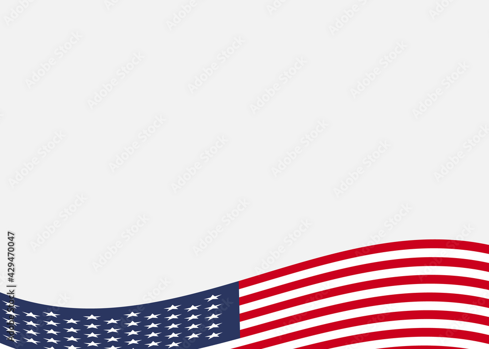 Obraz premium USA flag on a white background.