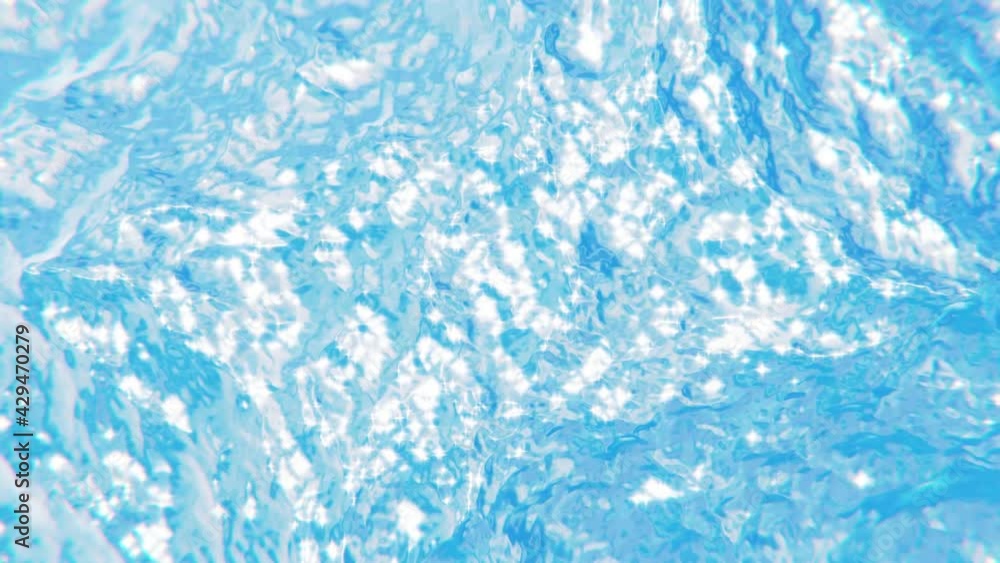 Realistic looping 3D animation of the sunny and shiny sparkling waving ocean waters top view rendered in UHD Realistic looping 3D animation of the sunny and shiny sparkling waving ocean waters top view rendered in UHD