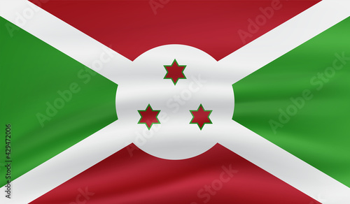 Burundi grunge flag. Vector illustration