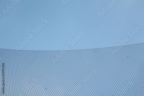 Abstract background sky with half net.

