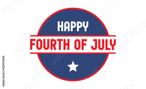 Free Download Fourth of July celebration emblem. Happy independence day. United states of America patriotic symbol. American flag colors. - GFXLoad