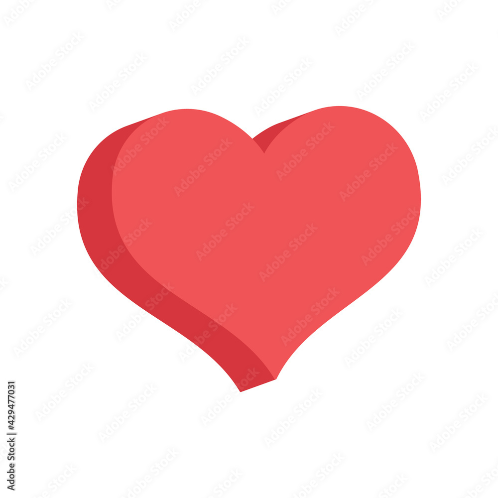 Heart vector icon. Flat style 3d illustration. Love representation. Valentine's day symbol. Heart vector icon. Flat style 3d illustration. Love representation. Valentine's day symbol.