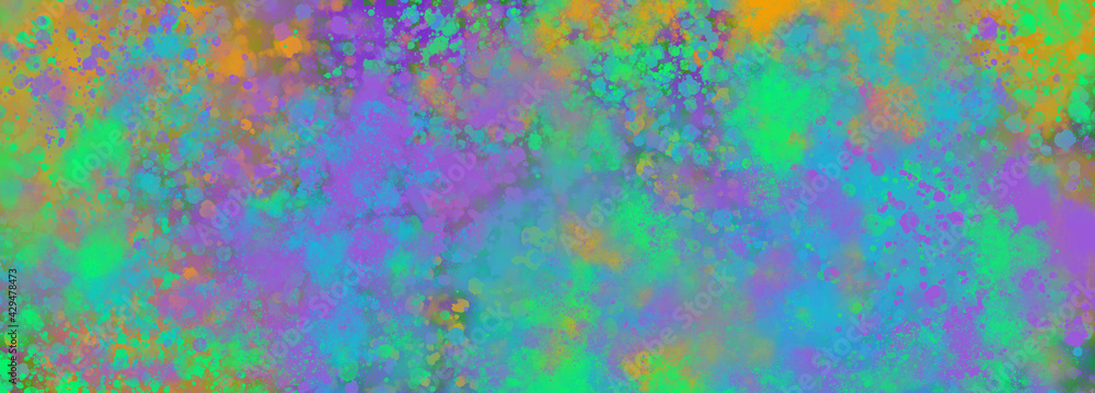 An abstract paint splatter banner background image.