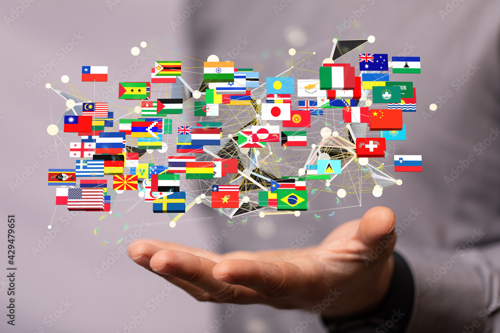 National flags of the countries 3d National flags of the countries 3d