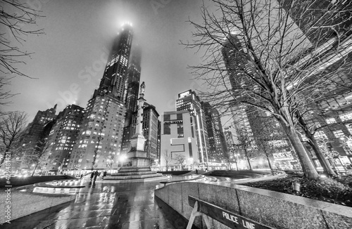 Photography Columbus Circle at night in Manhattan - New York City - USA