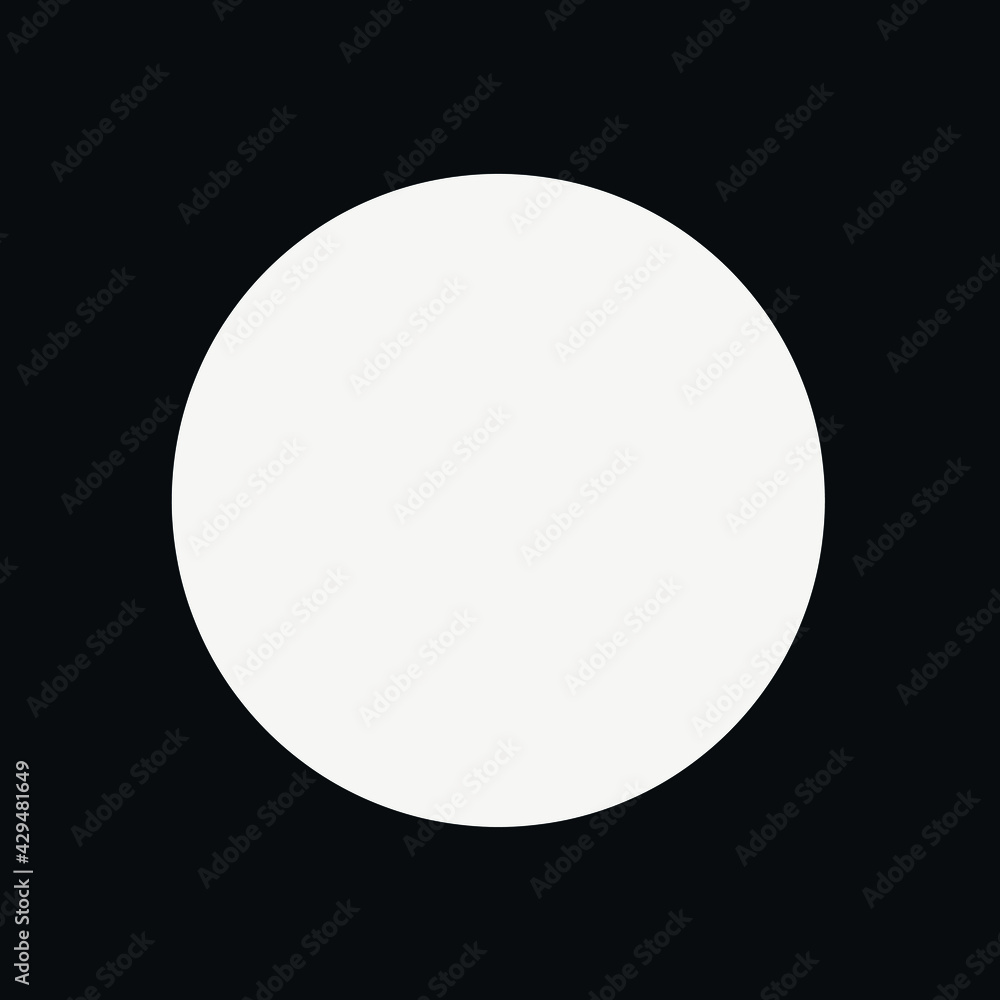 white sircle on a black background