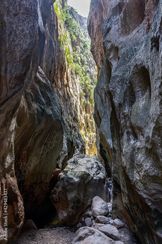 Aktivurlaub auf Mallorca: Wanderung durch den aufregenden Canyon, Schlucht Torrent de Parais - aufregende Schluchtenkletterei © Frank Lambert