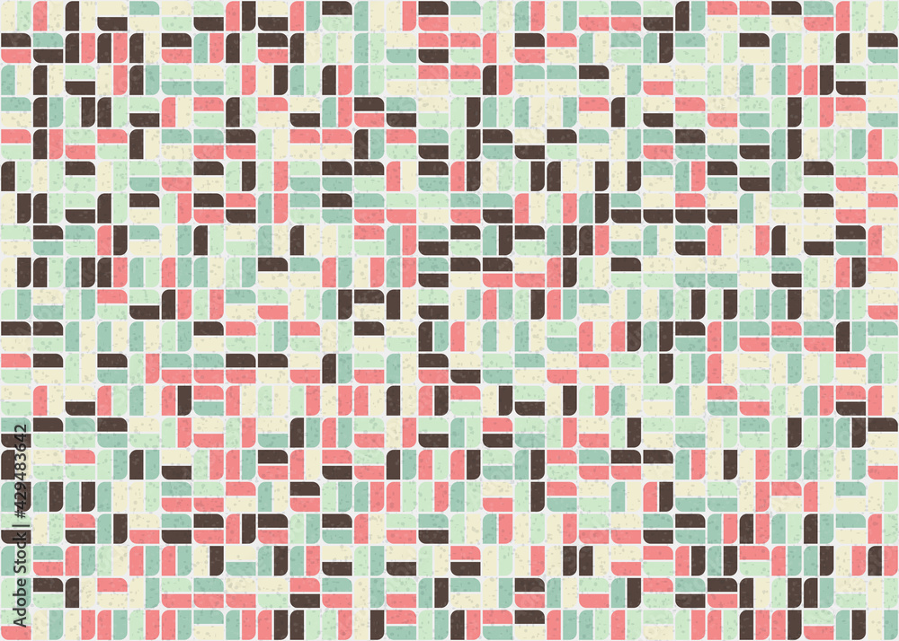 Fototapeta premium Abstract Geometric Pattern generative computational art illustration