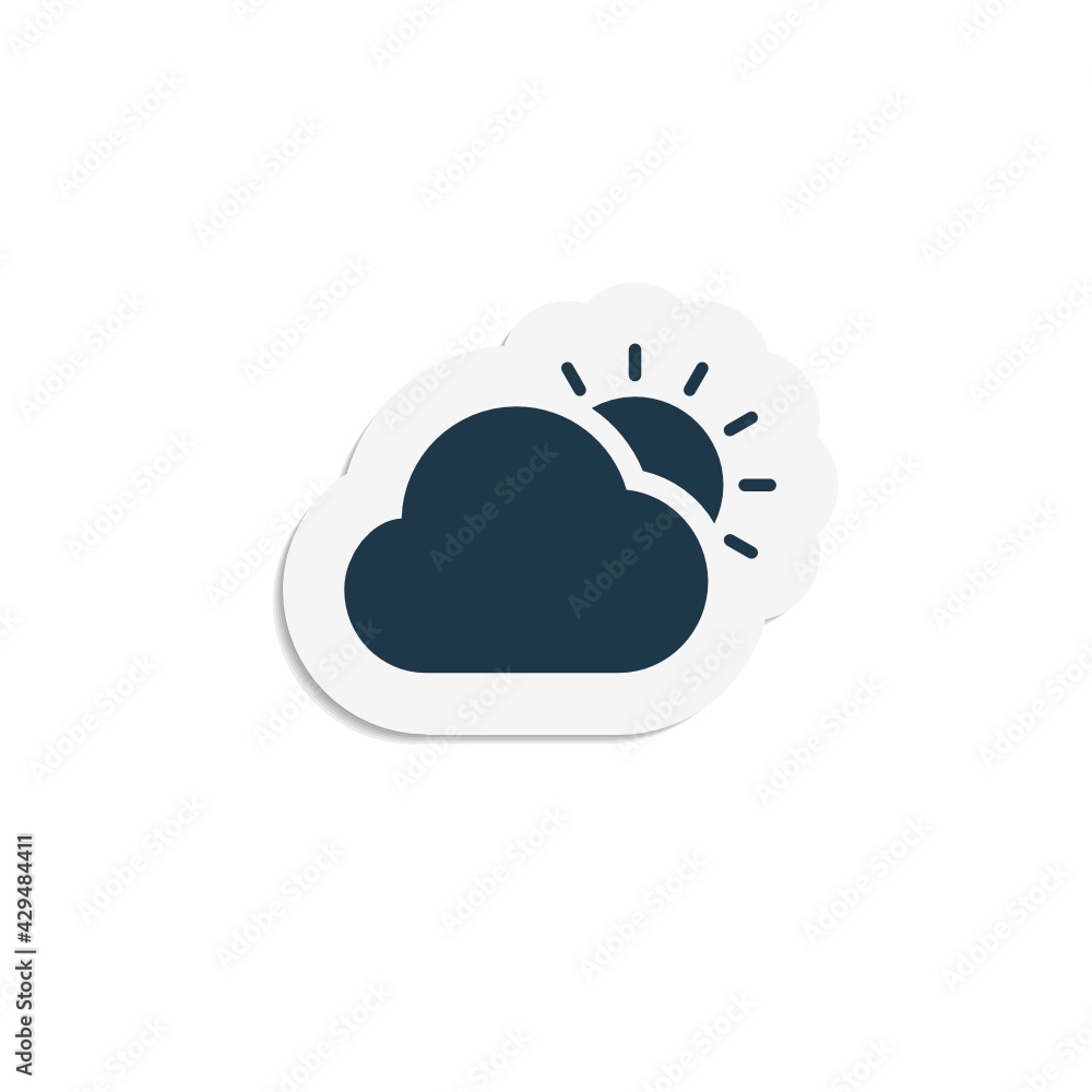 Mostly Cloudy - Sticker Mostly Cloudy - Sticker