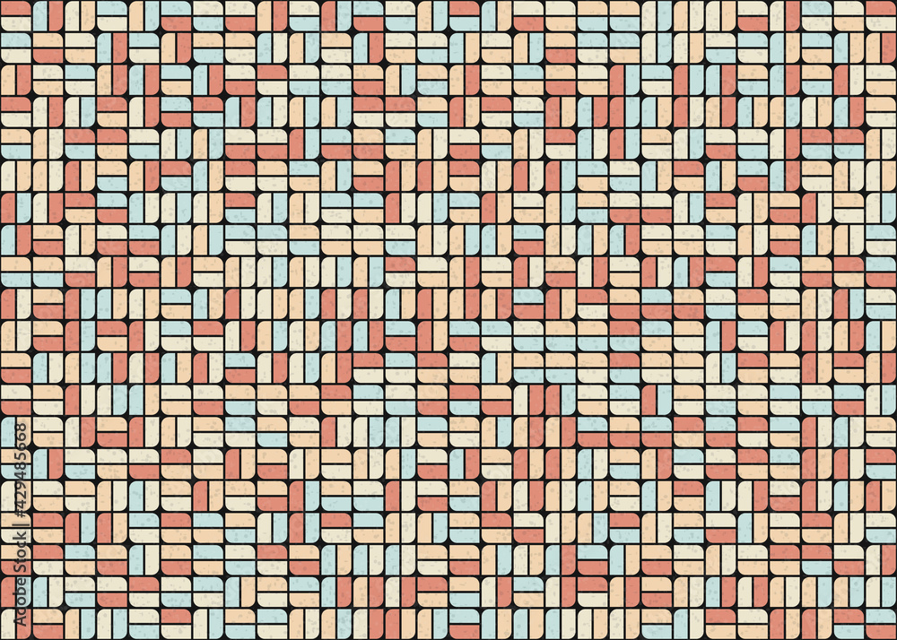 Fototapeta premium Abstract Geometric Pattern generative computational art illustration