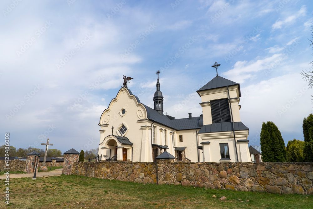 The Church of St. Michael the Archangel in the village of Bogdanovo, built in the 20th century in the Art Nouveau style.