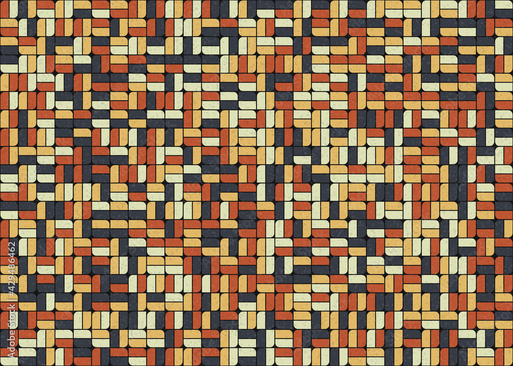 Fototapeta premium Abstract Geometric Pattern generative computational art illustration