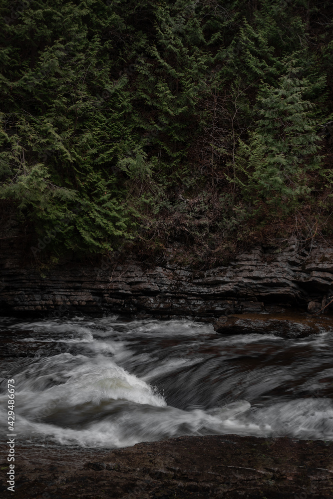 Amazing long exposure of a river in a Canadien forest Amazing long exposure of a river in a Canadien forest