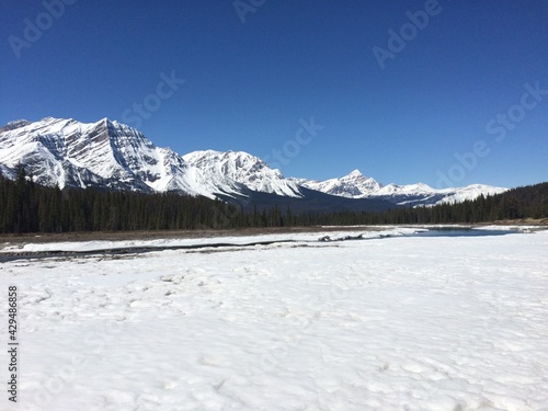 Scenic Jasper National park with perfect blue skies  © Simon J. Ouellet