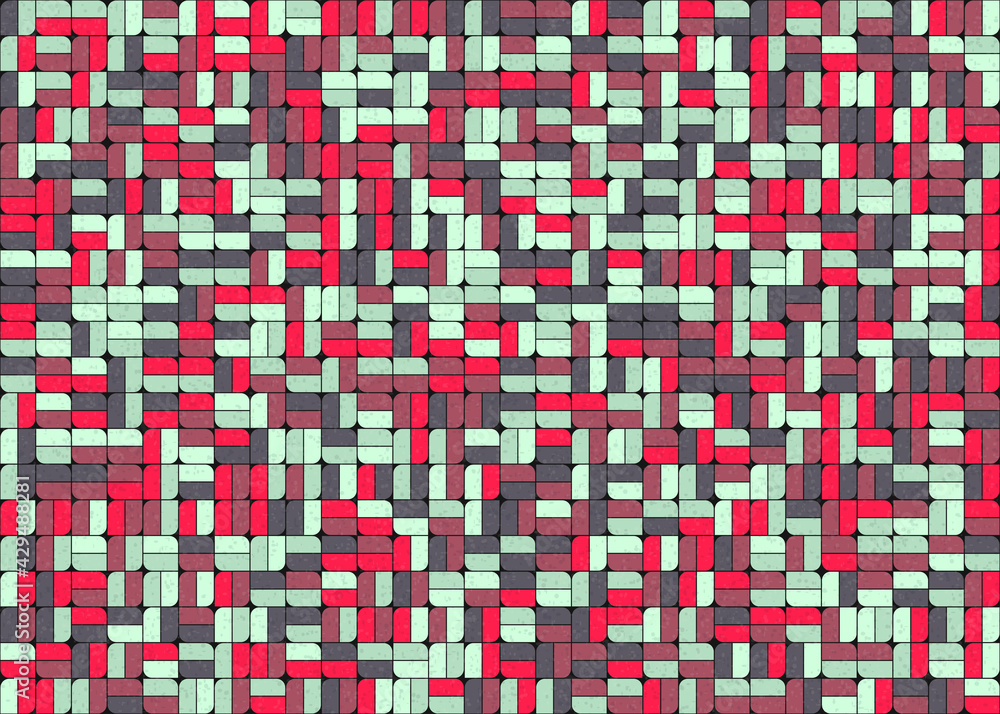 Fototapeta premium Abstract Geometric Pattern generative computational art illustration