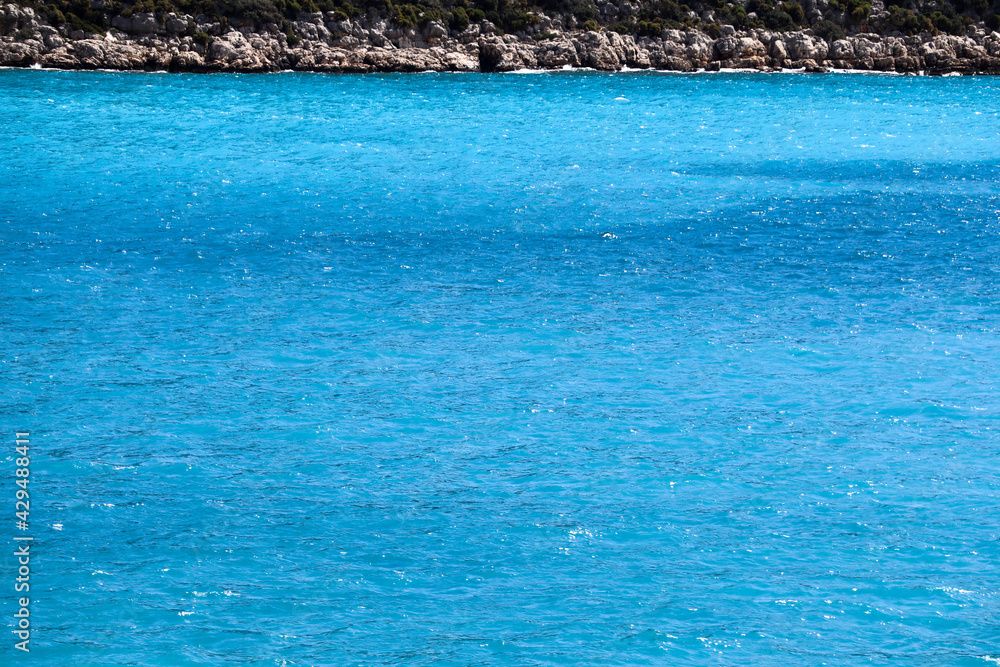 shades of azure and blue sea water surface background