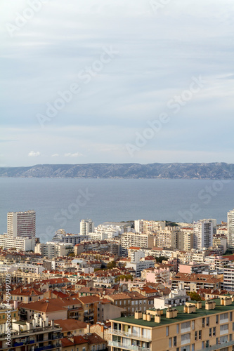 Panoramica  Vista o Skyline de la ciudad de Marsella en el pais de Francia