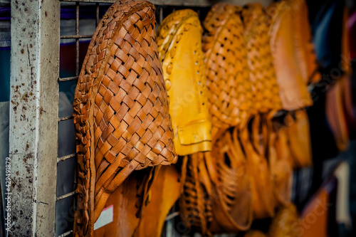 Traditional footwear from Kolhapur, India, Kolhapuri Chappal photo