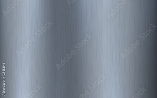 Silver metallic gradient with scratches. Titan, steel, chrome, nickel foil surface texture effect. Vector illustration