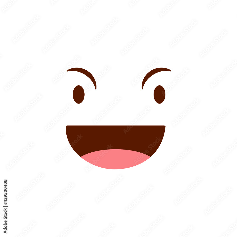 Cute social media yelling face emoji on a white background. Royalty-free. Cute social media yelling face emoji on a white background. Royalty-free.