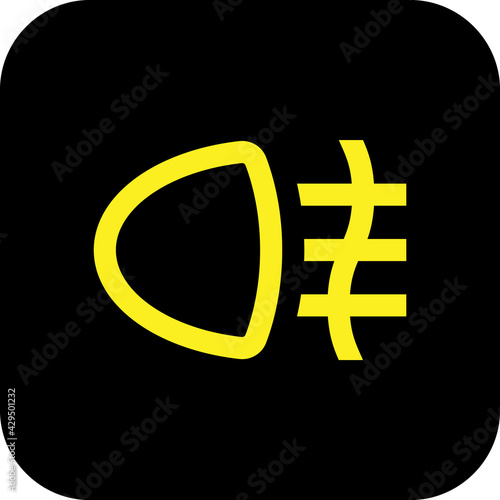 Rear Fog Lights Switched On car warning light symbol