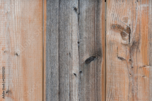 aging wooden fence slats